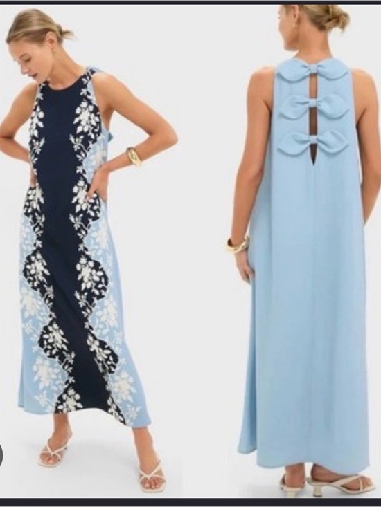 Tuckernuck Dresses & Skirts - Tuckernuck Blue Fog Portia Dress | Floral-Panel Maxi Dress